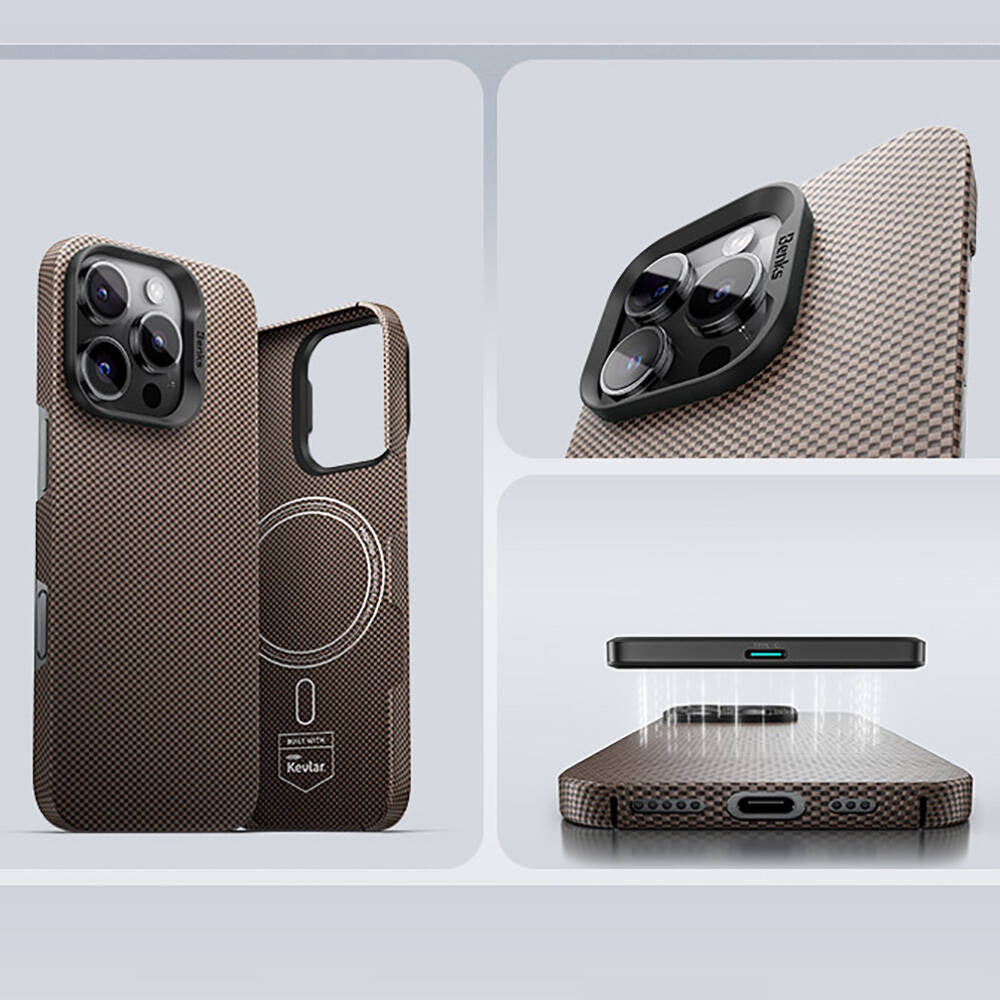 iPhone 16 Pro Max Kılıf M-safe Şarj Özellikli Benks ArmorTint Serisi ArmorAir Kevlar Kılıf iPhone 16 Pro Max Kılıf M-safe Şarj Özellikli Benks ArmorTint Serisi ArmorAir Kevlar Kılıf